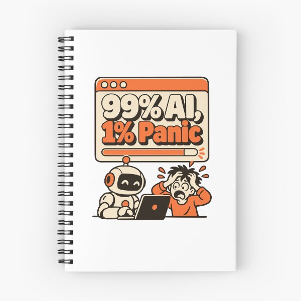 Item preview, 99% AI, 1% Panic — AI Creator Humor designed and sold by ThreadQuirk.