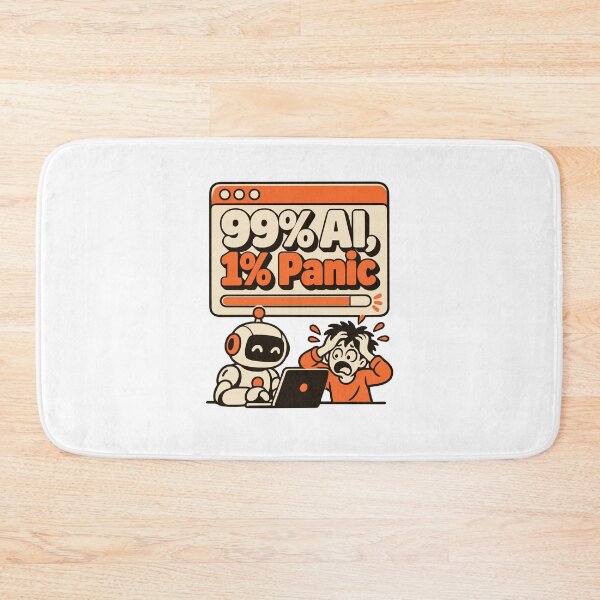 Item preview, 99% AI, 1% Panic — AI Creator Humor designed and sold by ThreadQuirk.