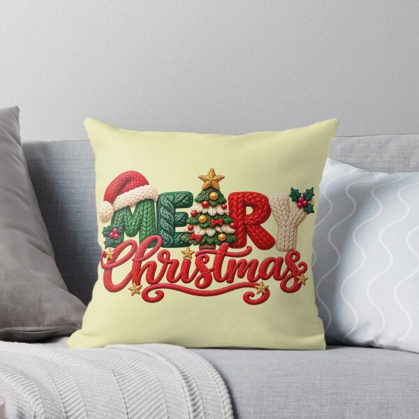 Item preview, Merry Christmas Knitted Design designed and sold by PrintandJoy.