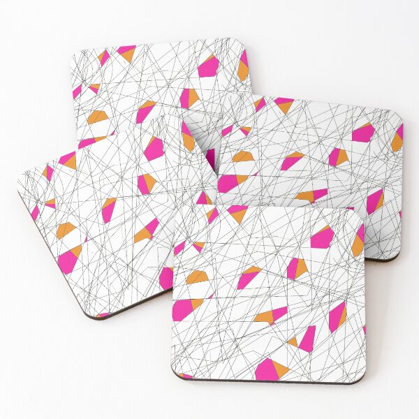 Item preview, Bright Pink and Orange Geometric Mosaic Pattern designed and sold by OurBrightlife.