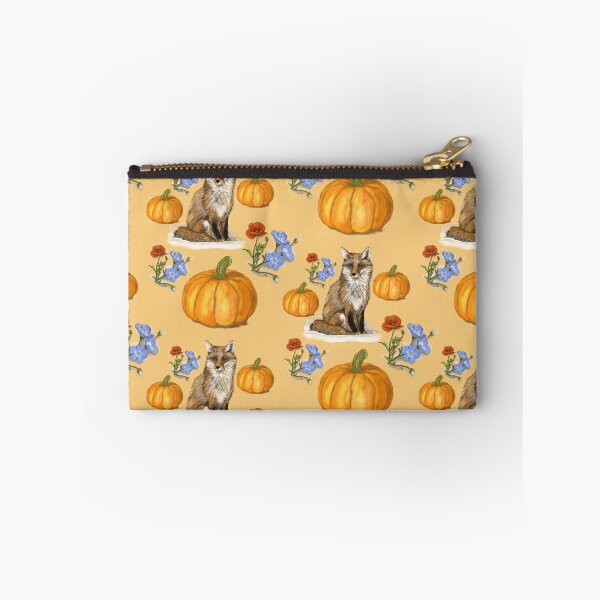 Item preview, Autumn Fox and Pumpkins Floral Seamless Pattern designed and sold by hopenoli_art.