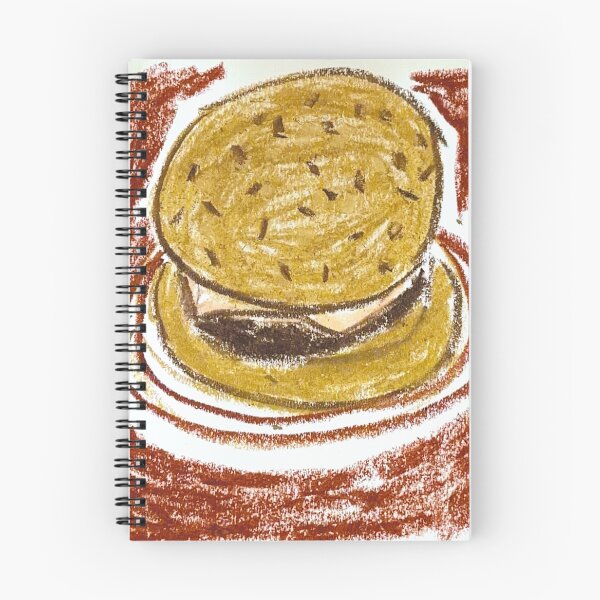Item preview, 003 - burger (oil pastel drawing) designed and sold by HeiiStudio.