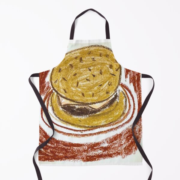 Item preview, 003 - burger (oil pastel drawing) designed and sold by HeiiStudio.