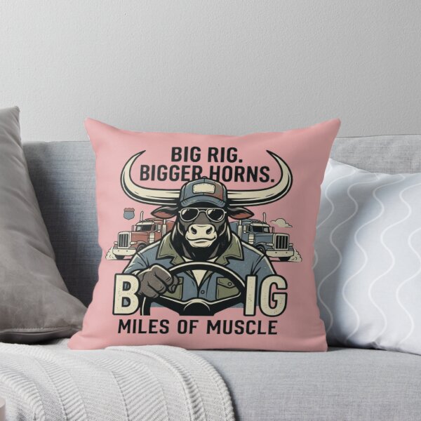 Item preview, Big Rig Bigger Horns - Bull Trucker & Semi Truck Art designed and sold by Dogandesighn.