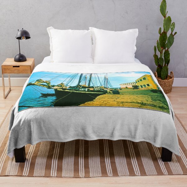 Item preview, St. Thomas, Virgin Islands, July 6, 1960, Docked Wooden Sailing Schooner designed and sold by AMacGPhilly.