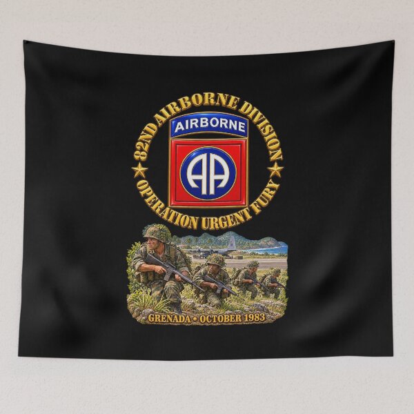 Item preview, 82nd Airborne Division - Operation Urgent Fury  - with Patrol Scene - 3D - Transparent designed and sold by Military Insignia Products.