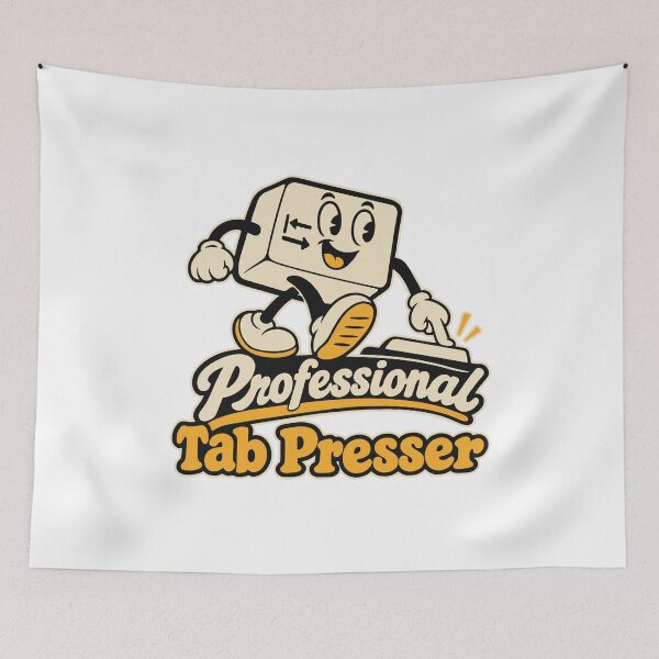Item preview, Professional Tab Presser Retro Cartoon Graphic designed and sold by ThreadQuirk.