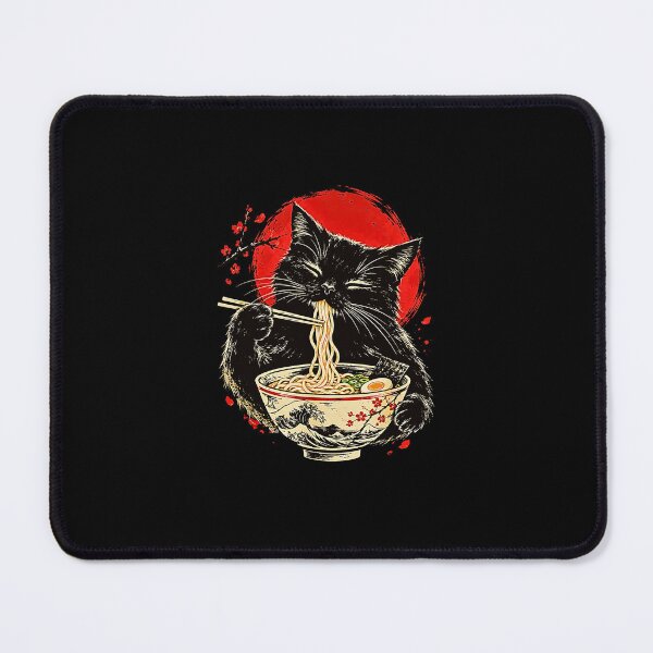 Item preview, Ramen Cat Kawaii Ramen Anime Black Cat designed and sold by Brasovbit.