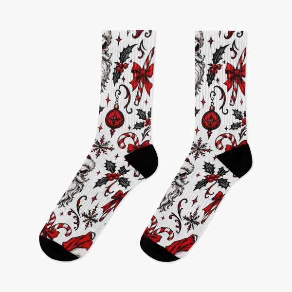 Item preview, "Skull Claus" - Gothic Santa Skull & Holiday Tattoo Pattern designed and sold by cabuks.