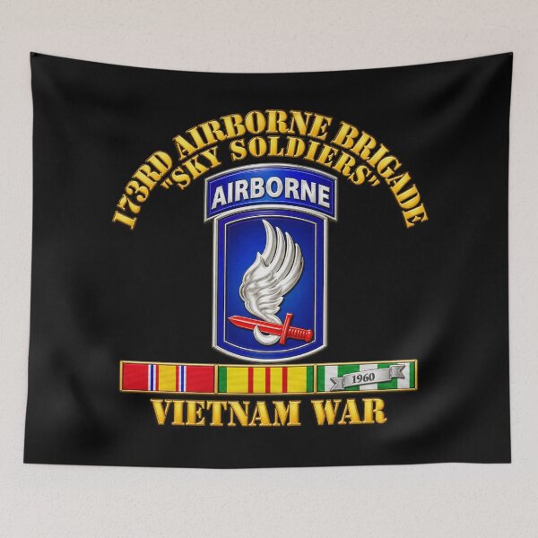 Item preview, SSI - 173rd Airborne Brigade w VN SVC Ribbons - 3D - Transparent designed and sold by Military Insignia Products.