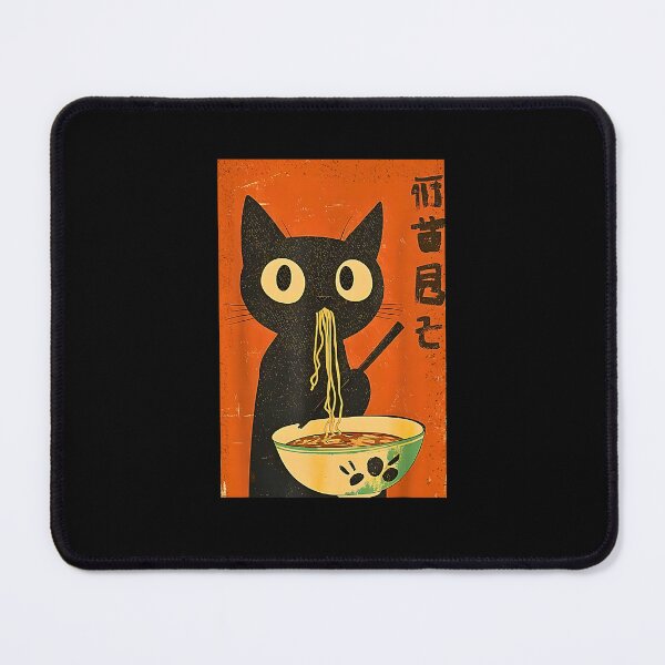 Item preview, Ramen Cat Kawaii Ramen Anime Black Cat designed and sold by Brasovbit.