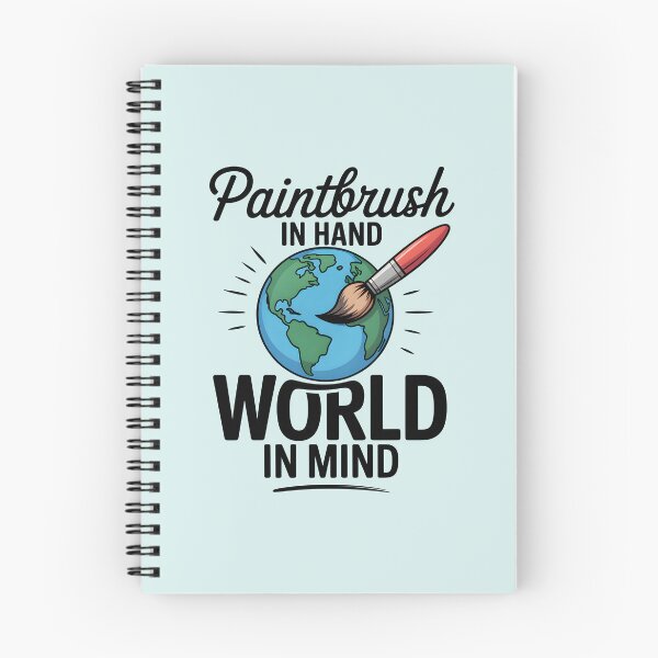 Item preview, Paintbrush in Hand, World in Mind – Inspirational Artist and Creative Design designed and sold by Jollys-ArtShop.