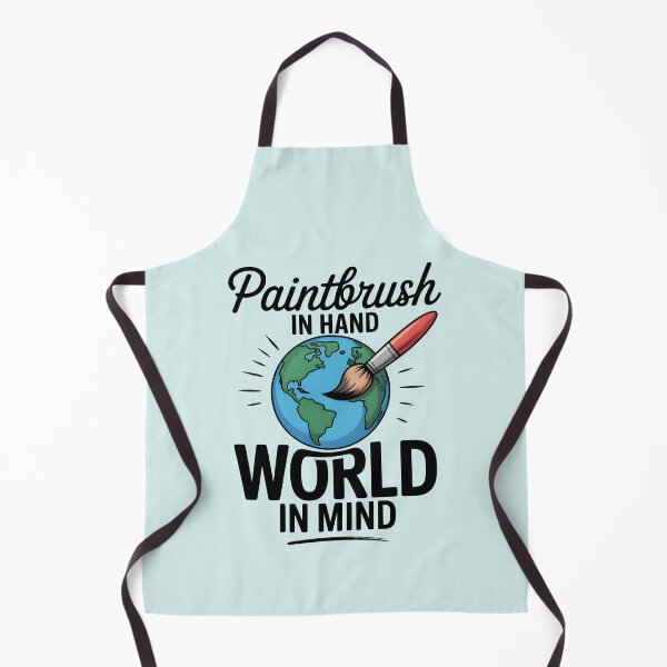 Item preview, Paintbrush in Hand, World in Mind – Inspirational Artist and Creative Design designed and sold by Jollys-ArtShop.