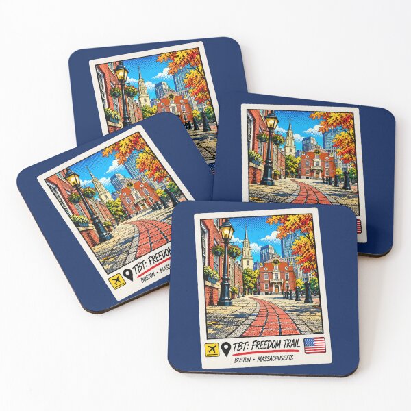 Item preview, TBT Freedom Trail Boston Fall Vintage Pop Art Travel Sticker designed and sold by ByJeffro.