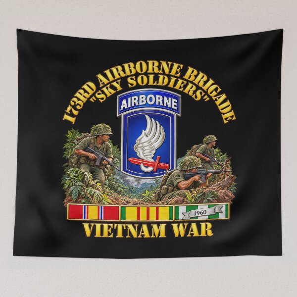 Item preview, SSI - 173rd Airborne Brigade w VN SVC Ribbons - Combat Patrol - 3D - Transparent designed and sold by Military Insignia Products.