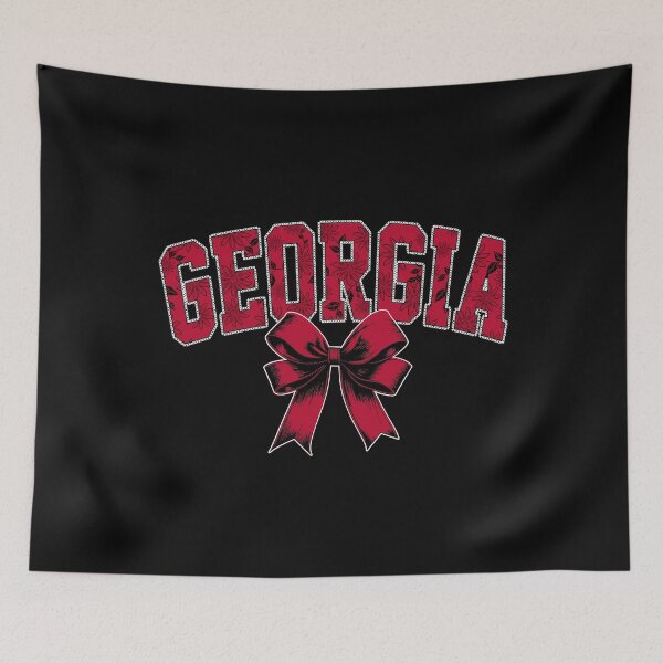 Item preview, Georgia Floral Red Coquette Bow Football Spirit designed and sold by RockTheFeal.