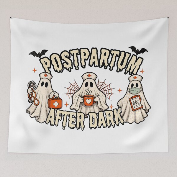 Item preview, Postpartum Team Spooky Postpartum RN Night Shift Halloween designed and sold by JolinChinn.