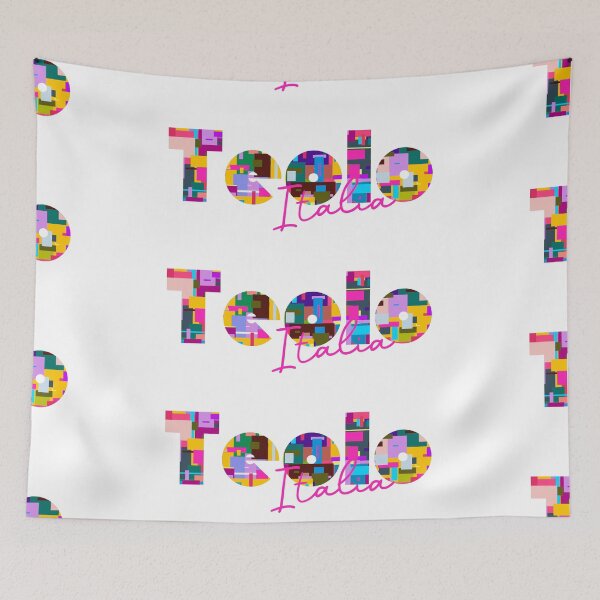Item preview, Teolo, Padova, Italy, Italia, colorful typography design for travellers designed and sold by Wanderful-roads.