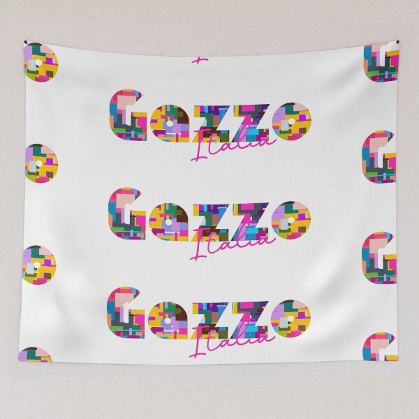 Item preview, Gazzo, Padova, Italy, Italia, colorful typography design for travellers designed and sold by Wanderful-roads.