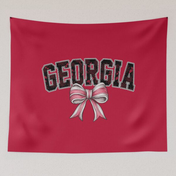 Item preview, Georgia Red Coquette Floral Football Spirit designed and sold by RockTheFeal.