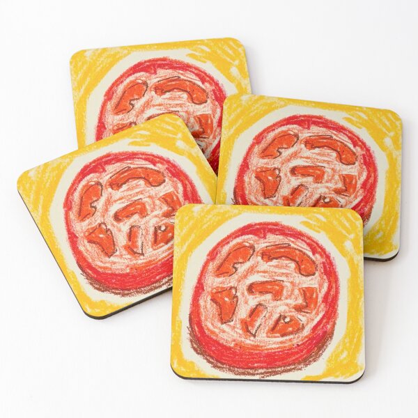 Item preview, 004 - tomato (oil pastel drawing) designed and sold by HeiiStudio.