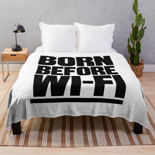 Item preview, Born Before WiFi Funny Millennial Retro 80s 90s Nostalgia designed and sold by Trendably.