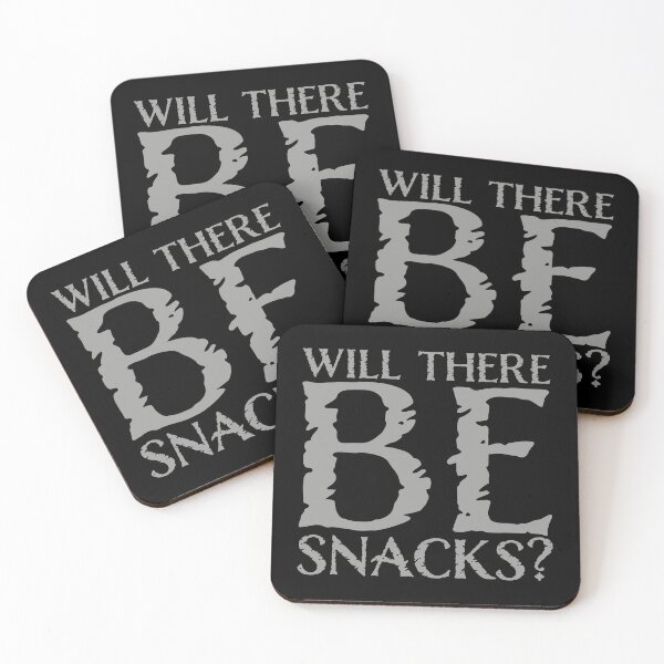 Item preview, Will there be snacks? Funny Snack Quote Logo Text designed and sold by shirt-o-mat.