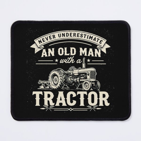 Item preview, Never Underestimate An Old Man With A Tractor, Funny Farmer designed and sold by Dabbing Turtle Designs.