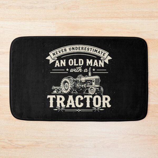 Item preview, Never Underestimate An Old Man With A Tractor, Funny Farmer designed and sold by Dabbing Turtle Designs.