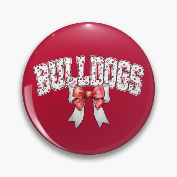 Item preview, Bulldogs Floral Coquette Bow For Football Fans designed and sold by Floral Vintage.