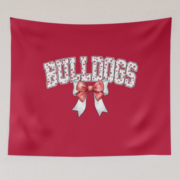 Item preview, Bulldogs Floral Coquette Bow For Football Fans designed and sold by Floral Vintage.