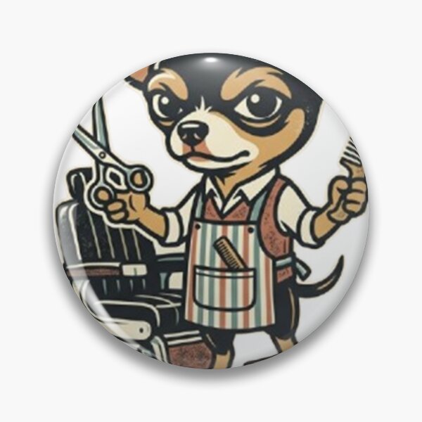 Item preview, The Little Barber - Chihuahua Barber Fresh Cut Big Attitude Art designed and sold by Dogandesighn.