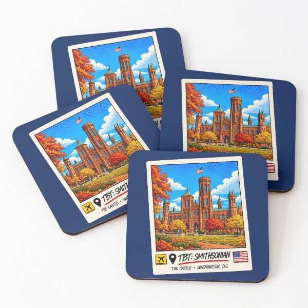 Item preview, TBT Smithsonian Castle Fall Washington DC Vintage Pop Art designed and sold by ByJeffro.