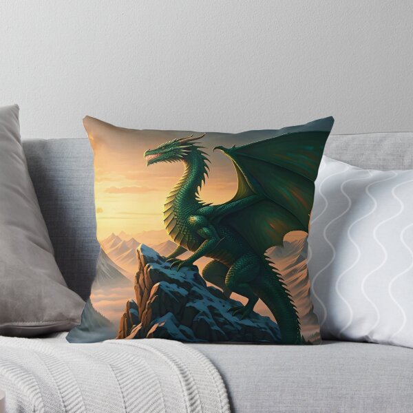 Item preview, Green Dragon on the Snowy Peak designed and sold by Fanta-sticky.