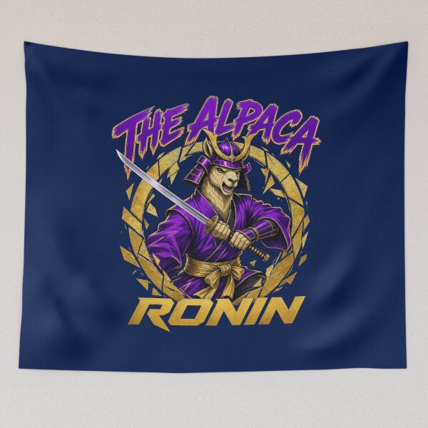Item preview, The Alpaca Ronin Japanese Samurai Animal designed and sold by donnahoty.