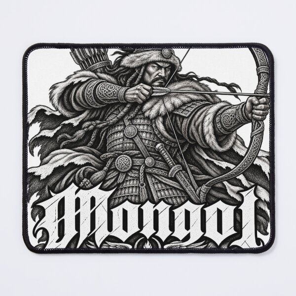 Item preview, Mongol Warrior Woodcut Archer Grimdark Design designed and sold by SunnyDesign82.