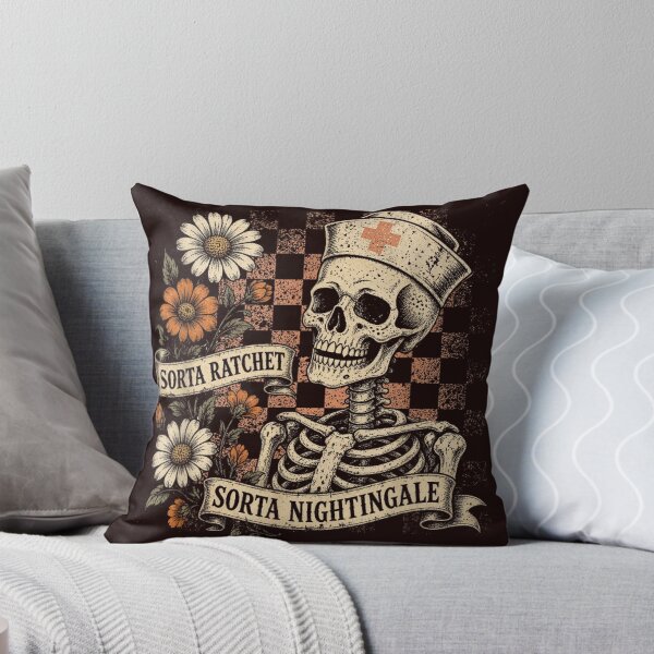 Item preview, Sorta Ratchet Sorta Nightingale Halloween Skeleton Nurse designed and sold by JolinChinn.