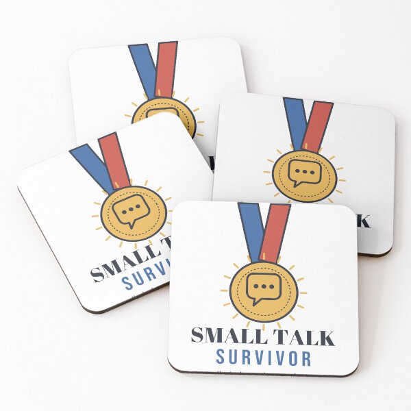 Item preview, Small Talk Survivor Funny Introvert Medal designed and sold by CataRedBubble.