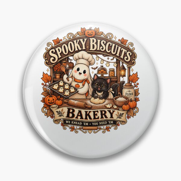 Item preview, Spooky Biscuits Bakery Shirt, Halloween Cat Tee, Ghost Baker Graphic T Shirt, Cute Vintage Halloween Shirt, Black Cat Lover Gift designed and sold by aladden.