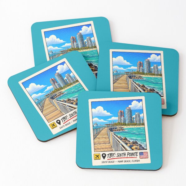 Item preview, TBT South Pointe Park Pier Miami Beach Vintage Pop Art designed and sold by ByJeffro.