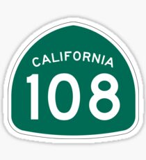 California State Route 108 Sticker