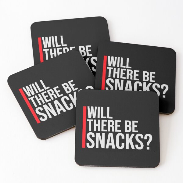 Item preview, Will there be snacks? Funny Snack Quote Logo Text designed and sold by shirt-o-mat.