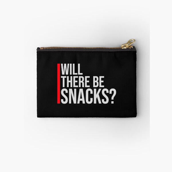 Item preview, Will there be snacks? Funny Snack Quote Logo Text designed and sold by shirt-o-mat.