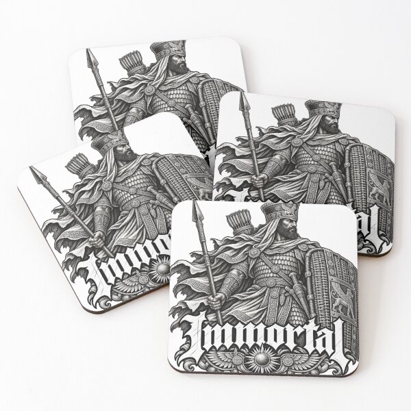 Item preview, Persian Immortal Woodcut Warrior Grimdark Design designed and sold by SunnyDesign82.
