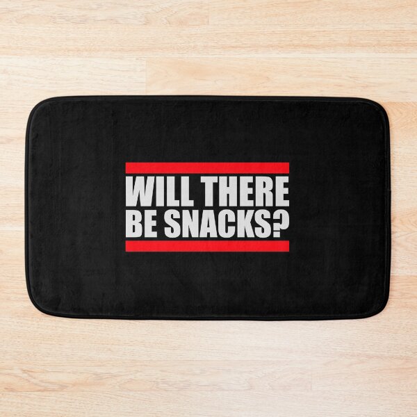 Item preview, Will there be snacks? Funny Snack Quote Logo Text designed and sold by shirt-o-mat.