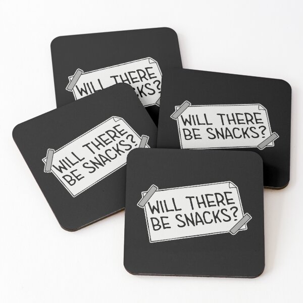Item preview, Will there be snacks? Funny Snack Quote Logo Text designed and sold by shirt-o-mat.