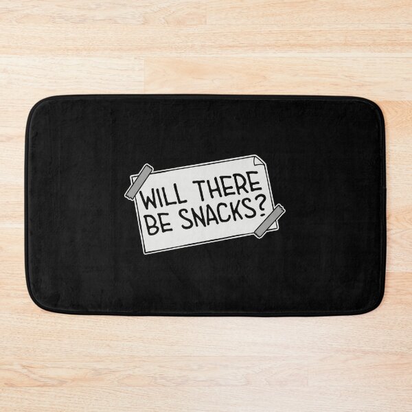 Item preview, Will there be snacks? Funny Snack Quote Logo Text designed and sold by shirt-o-mat.