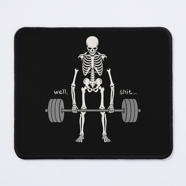 Item preview, Well Shit Gym Skeleton Weightlifting designed and sold by Chromatic-Cubes.