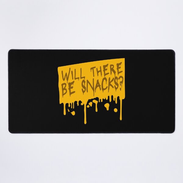 Item preview, Will there be snacks? Funny Snack Quote Logo Text designed and sold by shirt-o-mat.