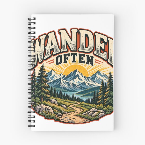 Item preview, Wander Often Vintage Mountain Adventure designed and sold by CodePaws Creations.